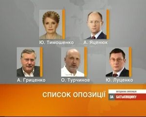 Первая пятерка объединенной оппозиции перед выборами может измениться