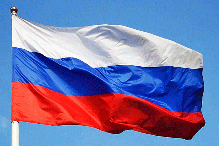 У Києві спалили прапор Росії