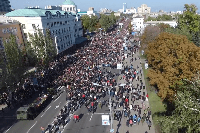 Похороны Моторолы с высоты птичьего полета
