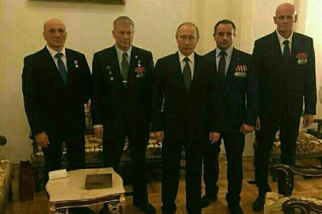 Командир российских наемников Вагнер на приеме у Путина