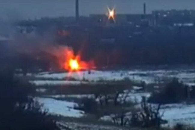 Под Донецком ВСУ уничтожили БМП боевиков