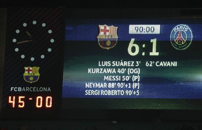 Барселона ПСЖ 6:1