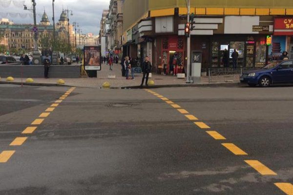 Перший наземний перехід на Хрещатику