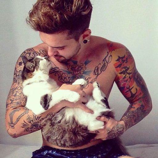Милые и пушистые: сексуальные парни с котятами в Instagram Фото 10