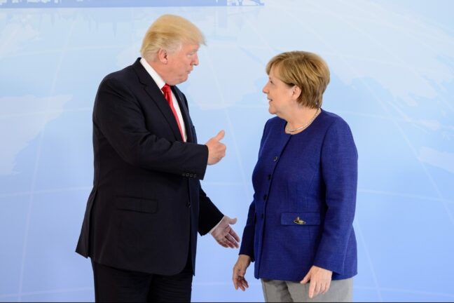 Трамп и Меркель провели короткую встречу. Говорили о Донбассе