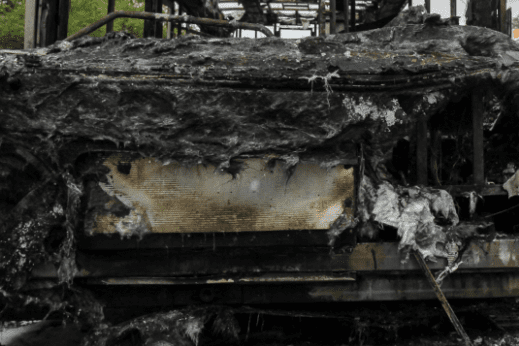 У Болгарії вщент згорів автобус з туристами Згорівший автобус