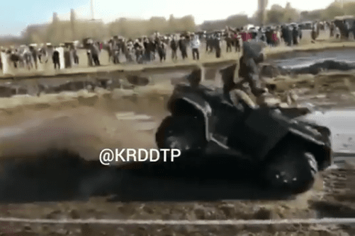 На Кубани квадроцикл влетел в зрителей гонки Гонки на квадроциклах