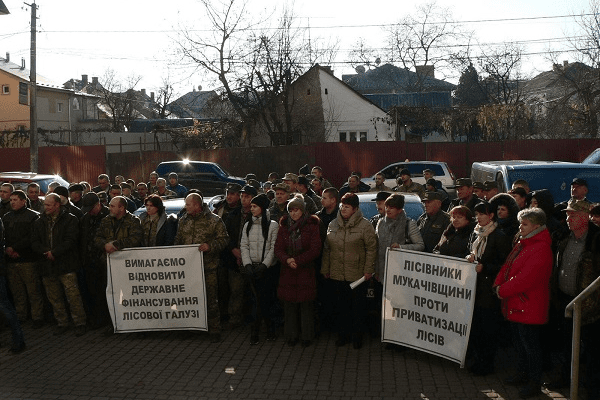 Лесоводы по всей Украине вышли защитить государственные леса