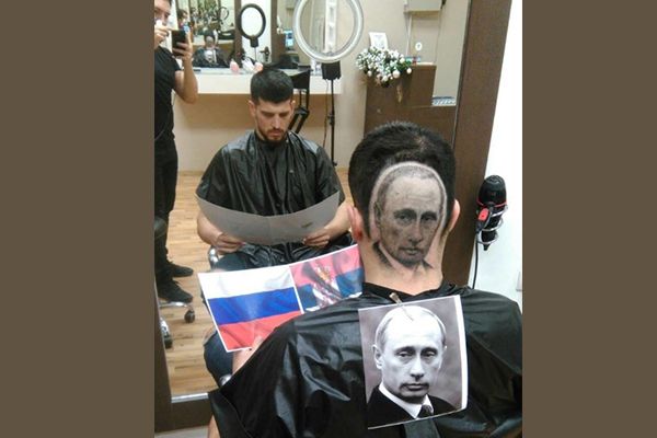 Как живой. Серб выстриг Путина на затылке