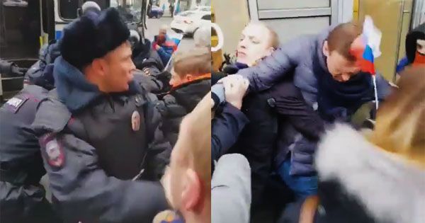 Повалили на пол: в Москве задержали Алексея Навального