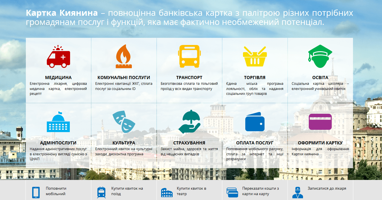 Как пользоваться Карточкой киевлянина онлайн