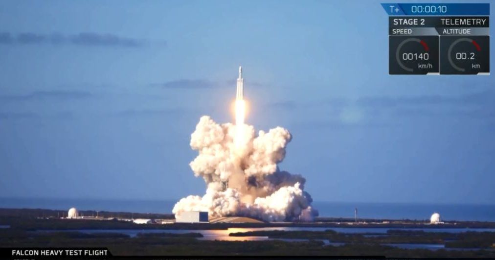 Тестовый запуск Falcon Heavy: что пошло не так Запуск Falcon Heavy