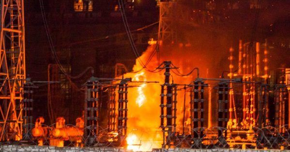Пожежа на Придніпровській ТЕС пожар в днепре