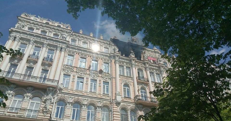 В Киеве в доме Гинзбурга произошел пожар Пожежа