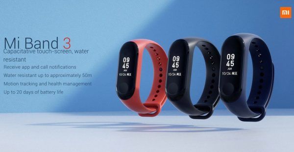Xiaomi Mi Band 3: умный браслет с NFC и защитой от воды за $26