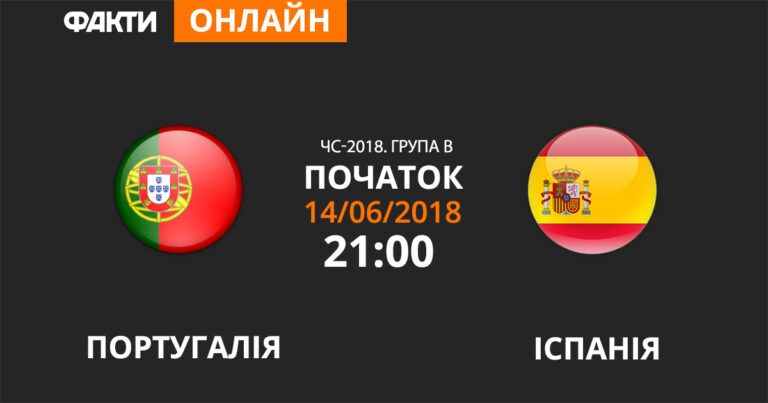 Португалия — Испания: смотрите онлайн трансляцию матча ЧМ-2018