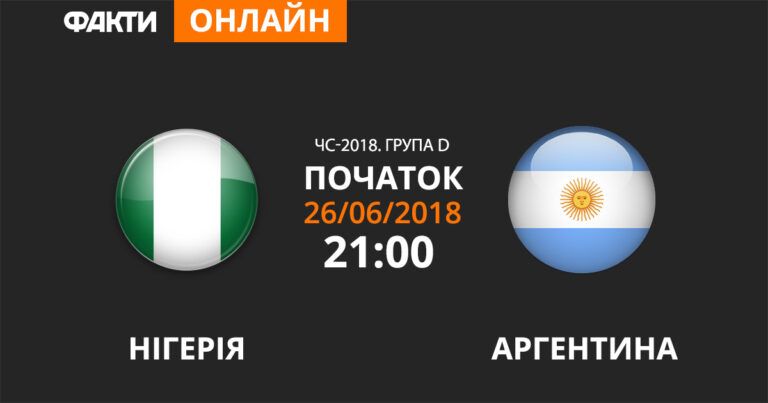 Нігерія – Аргентина: дивіться онлайн трансляцію ЧС-2018