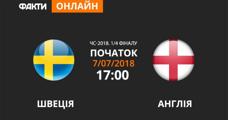 Швеція – Англія: дивіться онлайн трансляцію ЧС-2018