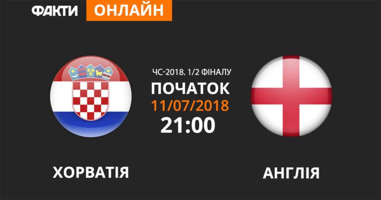 Хорватия — Англия: смотрите онлайн трансляцию ЧМ-2018