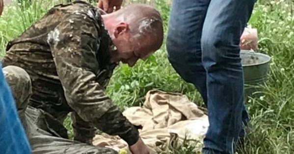 Колишній військовий ЗСУ підпалив себе під будівлею Міноборони военный поджег себя