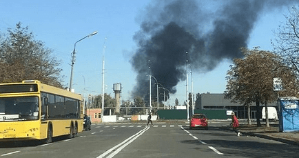 У Києві на Борщагівці пожежа Пожежа