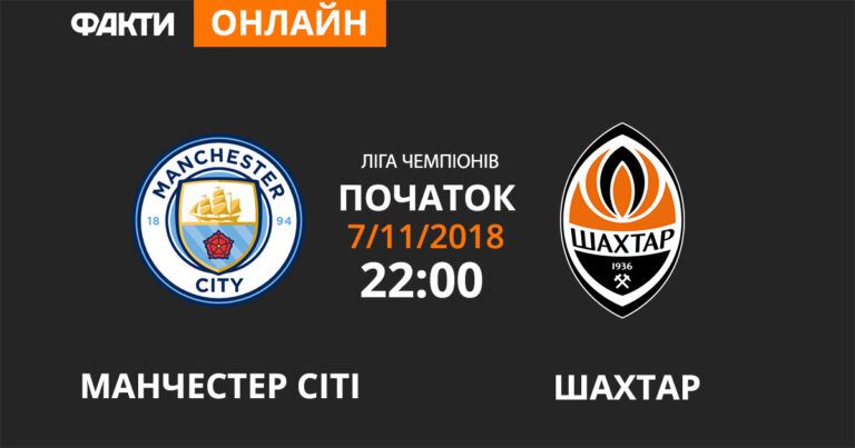 Манчестер Сіті – Шахтар: дивіться онлайн трансляцію Ліги Чемпіонів 2018/2019