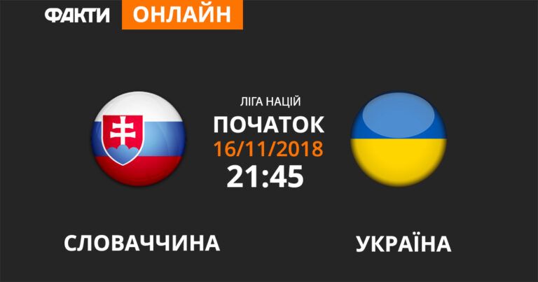 Словакия — Украина: смотрите онлайн трансляцию Лиги наций 2018/2019