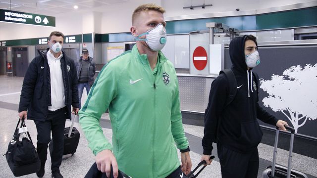 Футболисты Лудогорца в масках