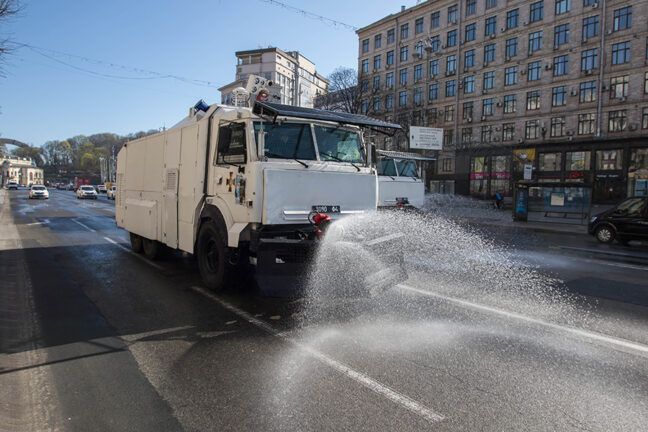 Бійці Нацгвардії дезінфікуватимуть центральні вулиці Києва до кінця карантину