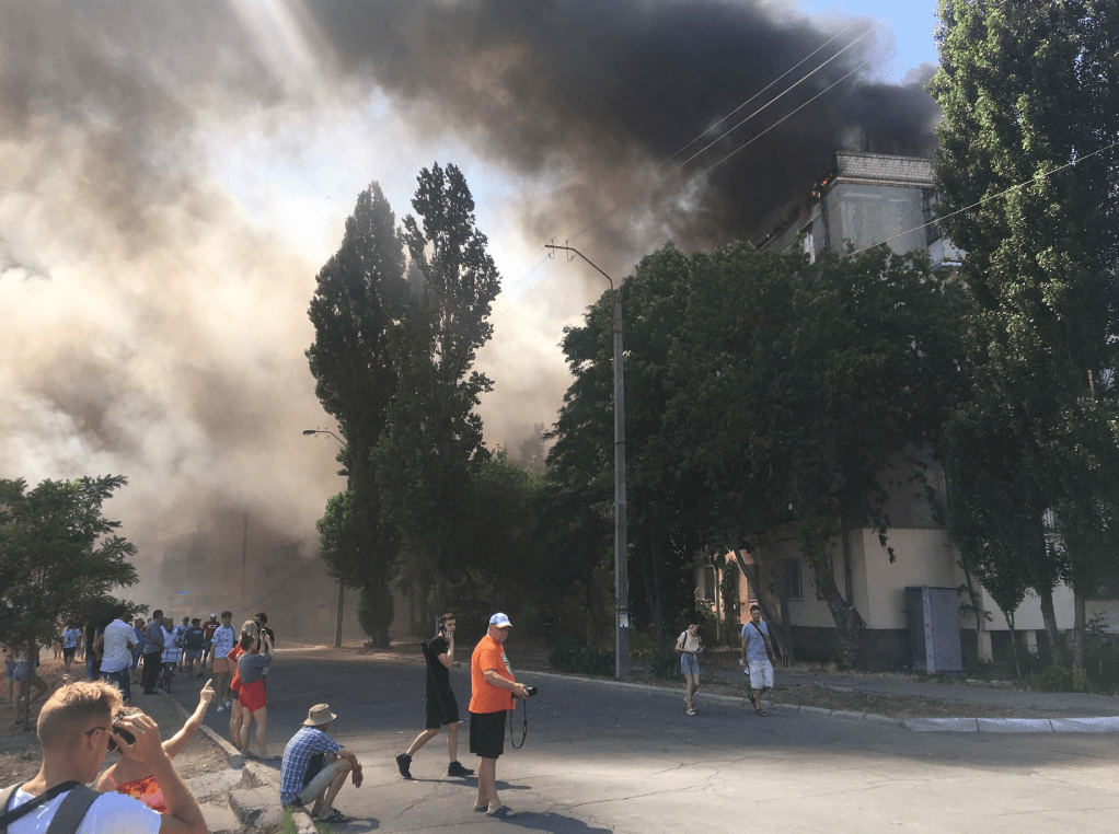 фото: novakahovka.city Пожар в Новой Каховке: подробности пожара