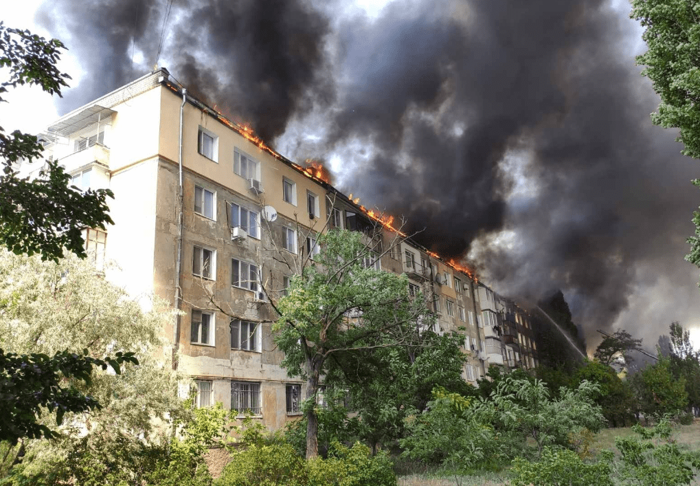 фото: novakahovka.city Пожар в Новой Каховке: подробности пожара