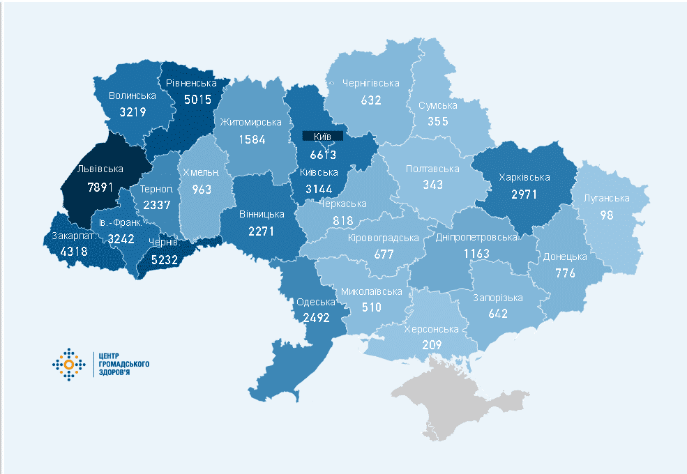 В Україні зросла кількість хворих на Covid-19