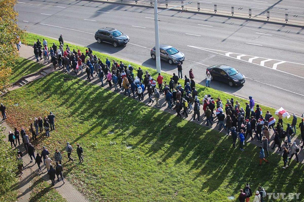 Протесты в Беларуси: в Минске проходит Партизанский марш