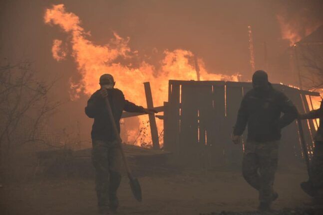 Пожежа у Луганській області