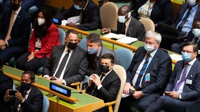 Володимир Зеленський на відкритті 76-ї сесії Генасамблеї ООН