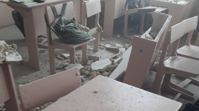 В школе в Черниговской области обрушился потолок: фото