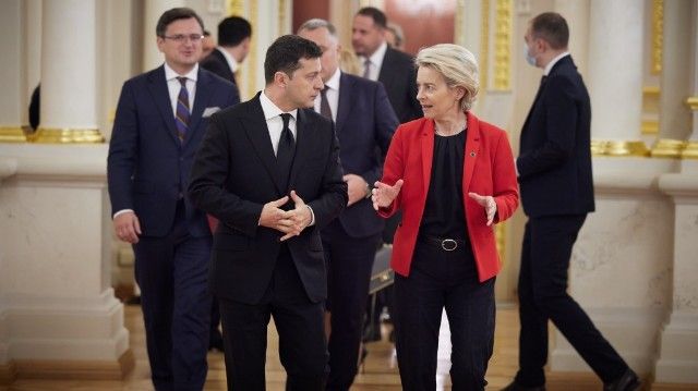 Володимир Зеленський та Урсула фон дер Ляєн під час саміту Україна – ЄС 12 жовтня