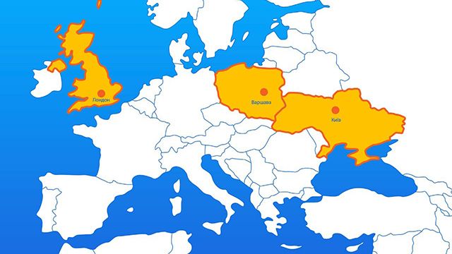 карта Європи