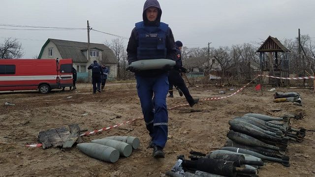 В МВД назвали количество взрывчатки, обнаруженной после 24 февраля
