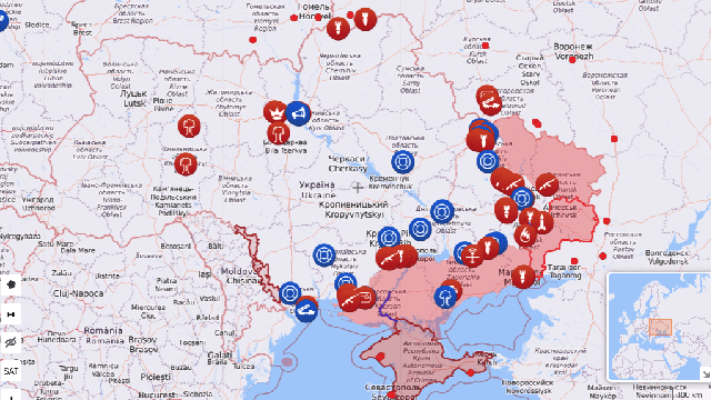 Інтерактивна карта бойових дій в Україні: де точаться бої на 21.05.2022