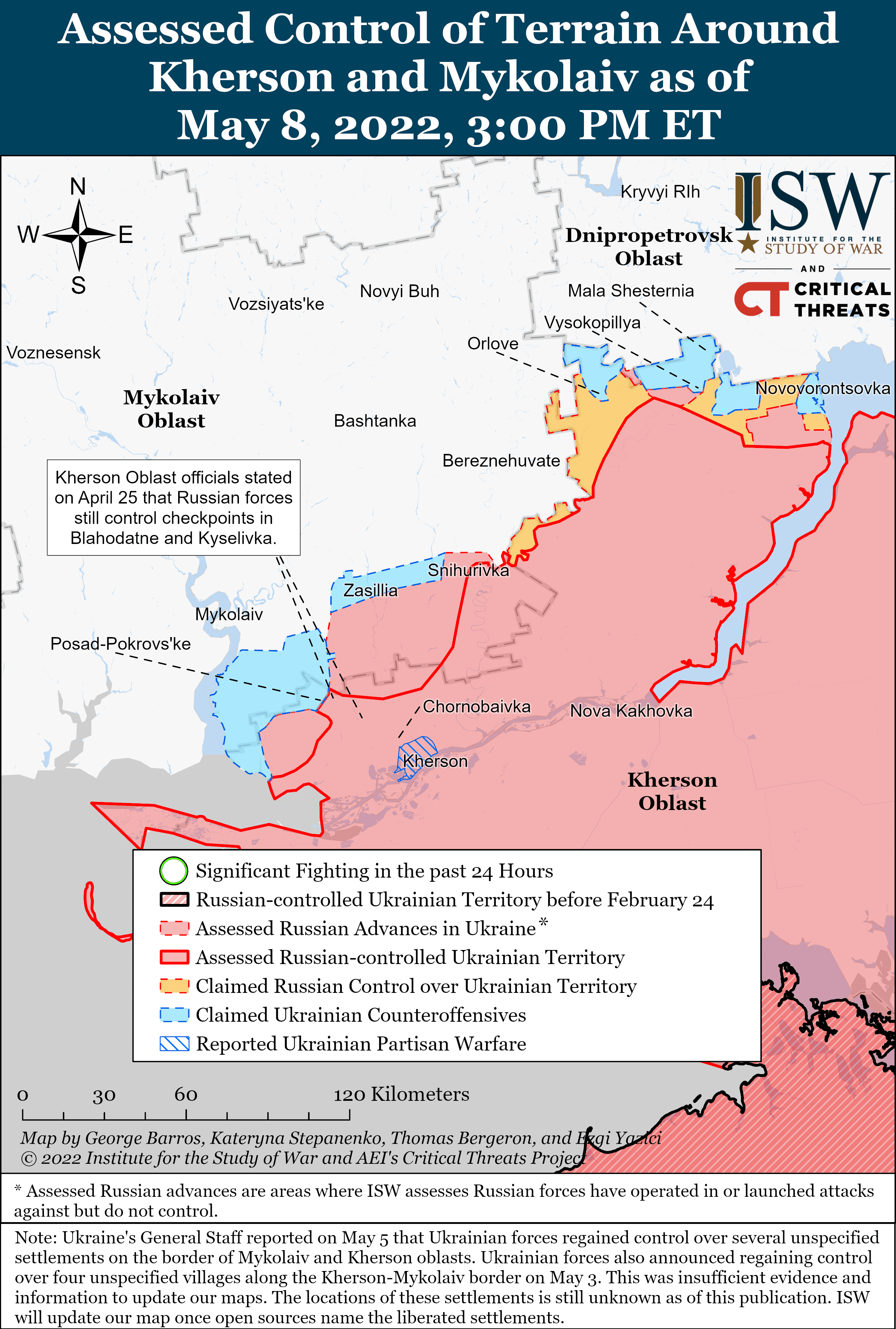 Kherson-Mykolaiv Battle Map Draft May 8,2022