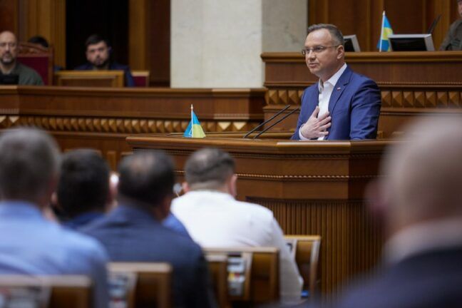 Анджей Дуда виступив у Верховній Раді 22 травня 2022: відео виступу