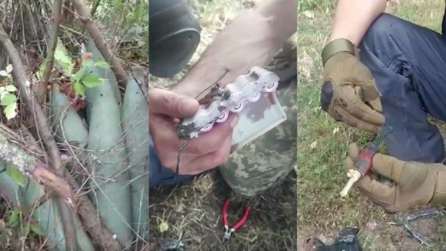 В пригороде Харькова нашли артиллерийские снаряды, подключенные к дистанционному пульту