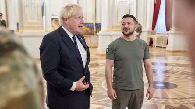 Борис Джонсон та Володимир Зеленський