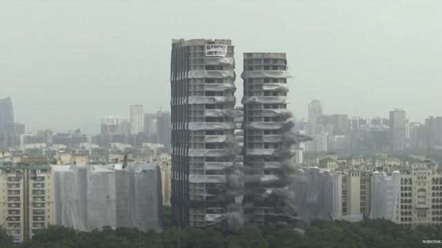 В Индии снесли два незаконно построенных небоскреба — ВИДЕО
