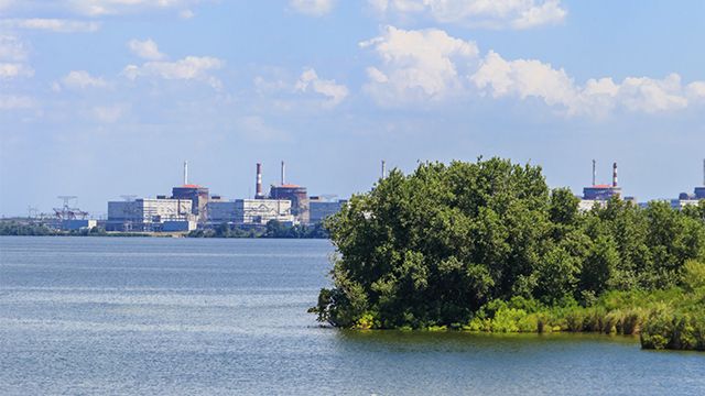 Енергодар, вид на ЗАЕС