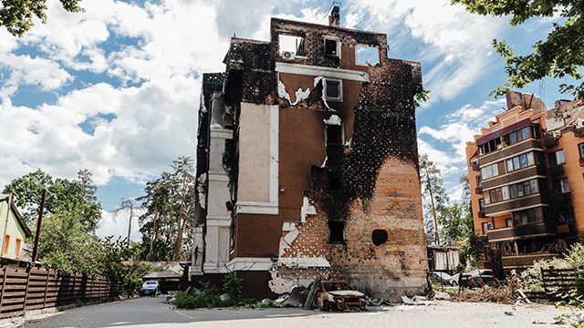 Війна в Україні, зруйнований будинок