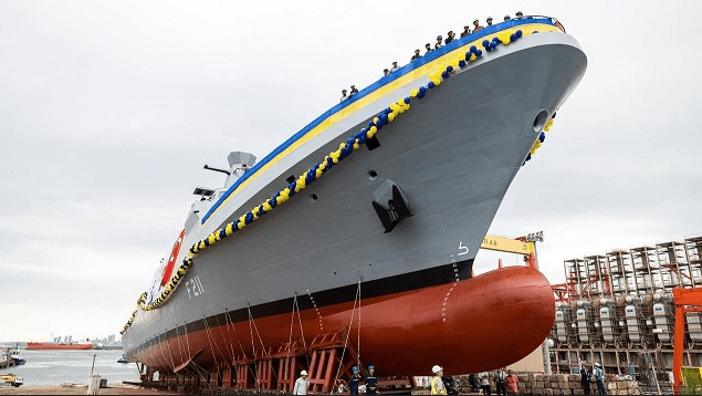 Корвет Гетьман Иван Мазепа для ВМС Украины спущен на воду в Турции