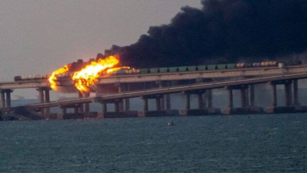 The explosion on the Crimean bridge – satellite images before and after the fire
