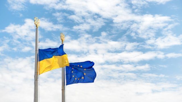 прапори ЄС Україна